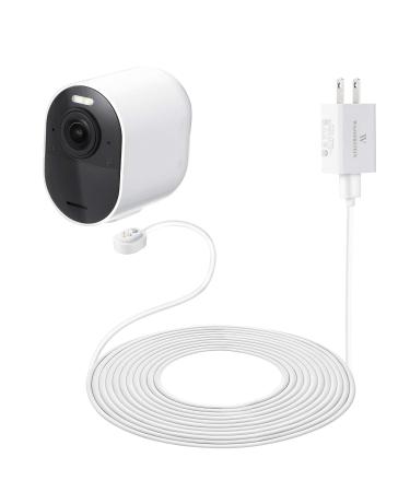 6ft/1.8m Weatherproof Outdoor Charging Cable with Quick Charge Adapter Compatible with Arlo Ultra/Ultra 2/Pro 3/Pro 4 (White) (NOT Compatible with Arlo Essential Spotlight)