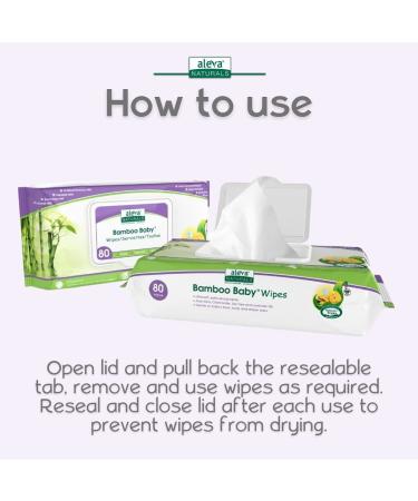 Aleva Naturals Bamboo Baby Wipes - 480ct | Ideal for Sensitive Skin | Extra Strong, Ultra Soft, Natural & Organic | Certified Vegan - Buy Online on GoSupps.com