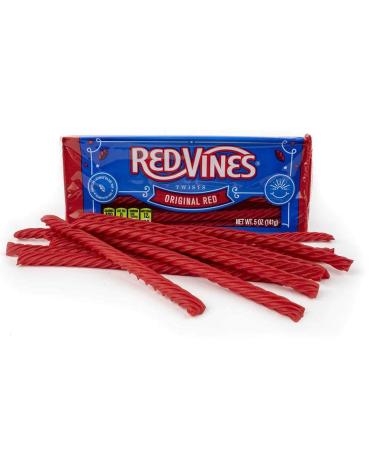 Red Vines Licorice Twists 5oz Tray, Original Red Flavor, Soft & Chewy Candy - 24 Pack - Buy Online on GoSupps.com