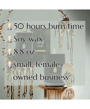 Leather and Lace Soy Candle - 8 oz Hand-Poured Aromatherapy with Built-in Snuffer | Reusable Vessel | Symbol of Balance and Harmony | International Shipping - Buy Online on GoSupps.com