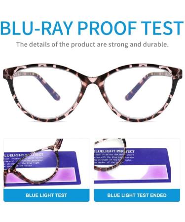 Yuluki 4-Pack Cat Eye Reading Glasses with Blue Light Filter - Designer Style 2.75x Spring Hinge for Women - Buy Online on GoSupps.com
