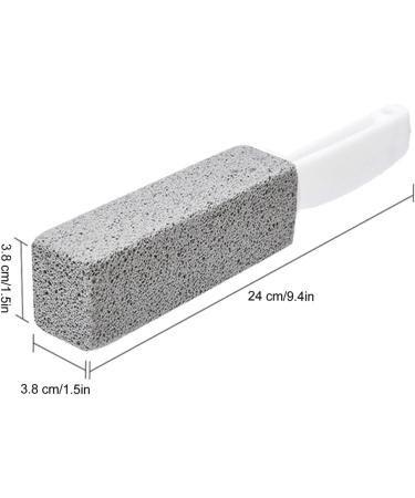 Premium 5-in-1 Cleaning Set: Pumice Stone Cleaner Curved Handle Toilet Bowl Cleaner Remover Scouring Stick for Pool and Bathroom Complete with Tile and Toilet Brush-size1 - Buy Online on GoSupps.com