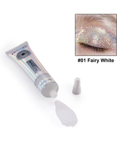 Holographic Glitter Gel for Eyes, Face, Body, Hair & Nails - Waterproof & Long Lasting Shimmer Makeup - 0.7 fl oz (Fairy White 01) - Buy Online on GoSupps.com