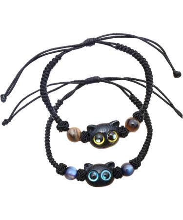 Kuaiyiju Pearl Bracelet Set - Stackable Cartoon Animal Fob Hand Chain - Trendy Chinese Jewelry - 2 Pieces - Buy Online on GoSupps.com