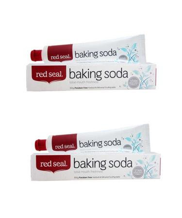 Red Seal Baking Soda Toothpaste  Neutralizes Plaque Acids, Nourishes, Protects Teeth & Gum Health Naturally & Cleans for Visibly Brighter Smile 3.5oz - 2 Pack