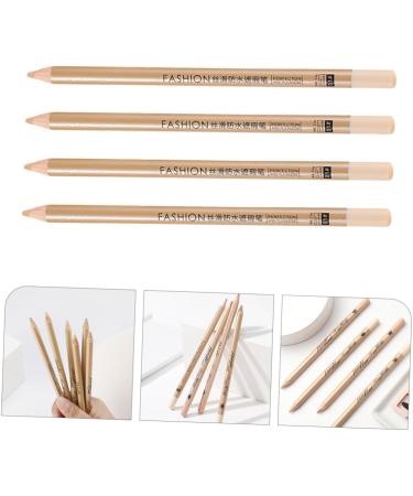 Mikinona 4pcs Concealer Pen Cover up Makeup Concealer Pot Concealer Eye Brightener Concealer Wooden White - Buy Online on GoSupps.com