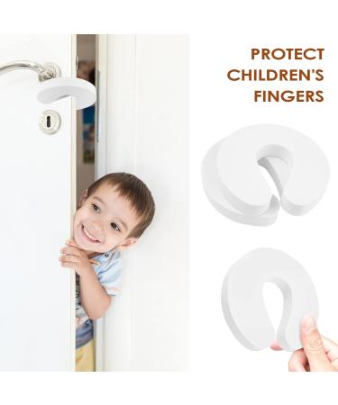 Fousenuk Child Locking Door Stoppers - 6 Pack Door Protection for Kids & Pets | Finger Clamp Safety Foam - Buy Online on GoSupps.com
