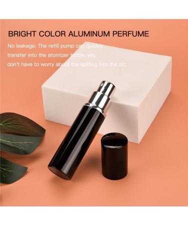 kawehiop 5 Pieces Atomizers Portable 10ml Mini Spray Bottle Fragrance Empty Refillable Metal Sprayer Travel Makeup Tools Black - Buy Online on GoSupps.com