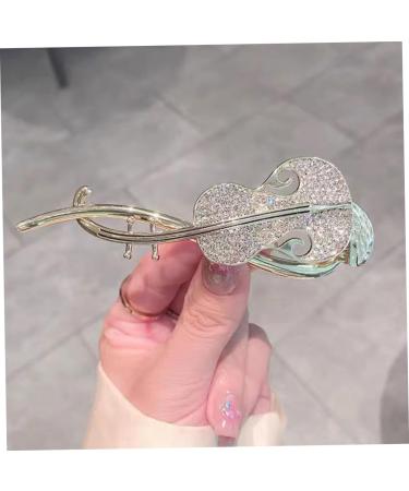 FOYTOKI Rhinestone Twist Clip Pipa Hair Barrette French Hair Pins for Thick Hair Womens Hair Barrettes Pipa Hair Clip Hair Bun Holder Hair Pins for Buns Decorative Hair Clips Hair Twist - Buy Online on GoSupps.com