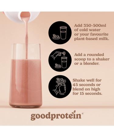 Good Protein Vegan Plant-based Protein Powder 100% Natural Non-GMO Dairy-free Gluten-free Soy-free No Added Sugar and Nothing Artificial. Chocolate Fudge All-in-One Shake 440 grams Chocolate Fudge 440 g - Buy Online on GoSupps.com