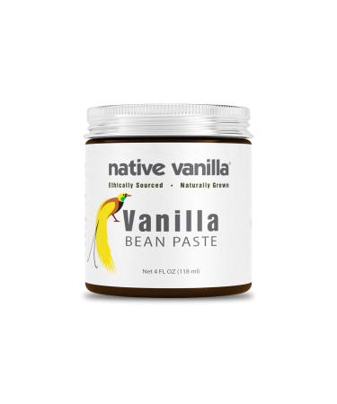Native Vanilla - All Natural Pure Vanilla Bean Paste - 4 Fl Oz - For the Home Chef for Cooking Baking and Dessert Making 4 Fl Oz (Pack of 1)