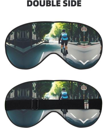 Car & Bicycle Print Unisex Sleeping Eye Mask | Soft Light-Blocking Comfort | Black - Ideal for Travel & Relaxation - Buy Online on GoSupps.com