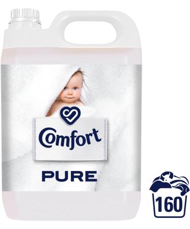 Comfort Pure Fabric Conditioner XXL Mega Pack Fabric Softener Washing Liquid Hypoallergenic and Dermatologically Tested Suitable for Sensitive Skin 2 Packs of 160 Washes 5L - Buy Online on GoSupps.com