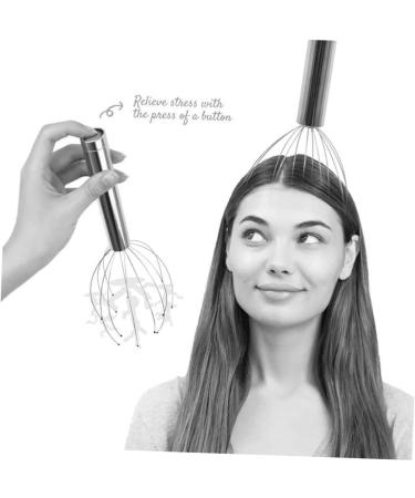 Plafope Massage Claw Tool - Scalp Massager for Head Relief | 28x7x7cm Silver - Buy Online on GoSupps.com