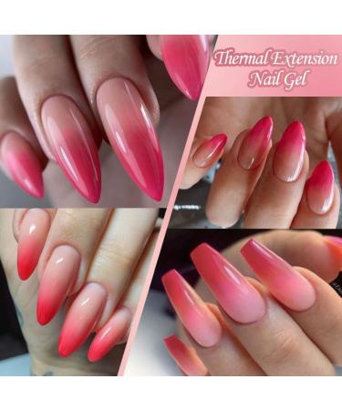 Lilycute 8ml Thermal Extension Nail Gel Hard Gel Semi Permanent Temperature Color-Changing Nail Polish Prolong Nail Art Varnish - Nail Gel - Buy Online on GoSupps.com