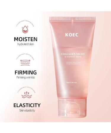 Collagen Night Wrapping Mask | Hydrolyzed Peel Off Facial Mask for Elasticity & Hydration - Reduce Sagging & Dullness | 2.54 fl. oz - International Shipping - Buy Online on GoSupps.com