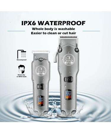 Hair Clippers for Men Hair Clipper Professional Hair Trimmer 2 in 1 Haircutting Kit Waterproof Cordless Barber Set LED Display Rechargeable V-675 - Buy Online on GoSupps.com
