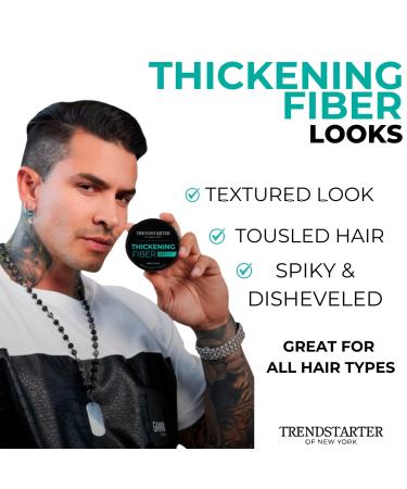 Buy TRENDSTARTER Thickening Fiber (2oz) - Travel Size Hair Clay Pomade for Medium Hold & Matte Finish - Premium Water-Based Styling Product - All-Day Hold International Shipping Available - Buy Online on GoSupps.com