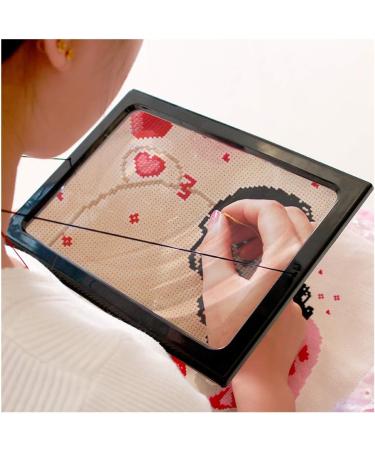 Magnifying Glass Desktop Full-Page 3X Magnifying Glass with 4 LED Lights Foldable Stand A4 Advanced Hands-Free 240 * 160 MM Lens Rectangular Visual Aids for Reading - Buy Online on GoSupps.com