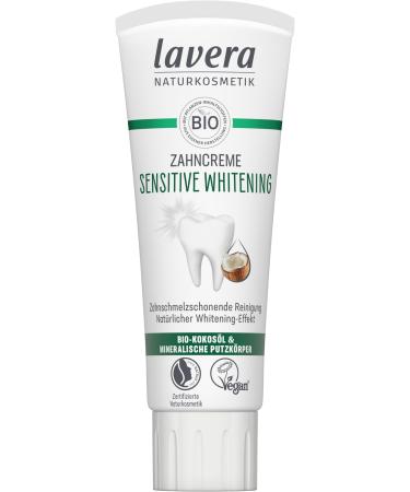 Lavera toothpaste sensitive whitening - 5 -fold protection - natural whitening - tooth meltdown - bamboo cellulose cleaning body & sodium fluoride - vegan - 75 ml successor - Buy Online on GoSupps.com