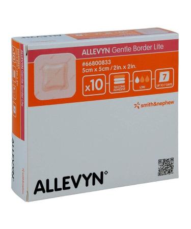 ALLEVYN Gentle Border Lite 5x5 cm foam dressing 10 pieces 10 pieces (1 pack)