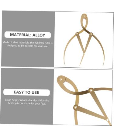 Mipcase 1pc Eyebrow Positioning Ruler Makeup Stamp Eyebrow Tools Eyebrow Ruler Tool Template Ruler Shaping 16.5x5.4cm Golden - Buy Online on GoSupps.com