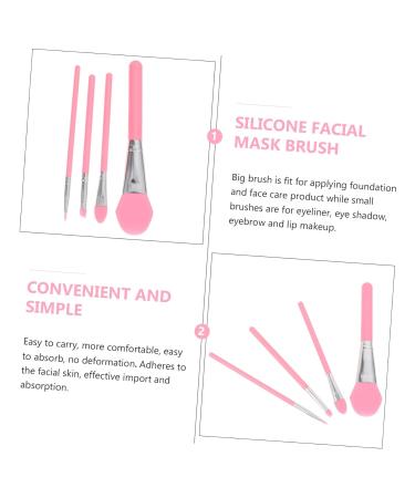FRCOLOR 8 Pcs Silicone Face & Body Mask Brush Set - Premium Applicator for Facial Mud & Body Butter - Pink Beauty Tools for Women - Buy Online on GoSupps.com