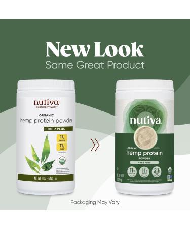 Nutiva Organic Hemp Protein Hi-Fiber 16 oz | Plant-Based Superfood for Muscle & Wellness - Buy Online on GoSupps.com