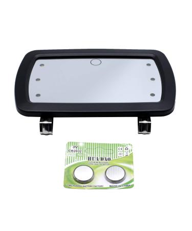 GSKMOTOR Car Sun Visor Mirror Makeup with LED Light Sun-Shading Cosmetic Mirror - Auto Baby Light Makeup Mirror Gift Car Visor Led Makeup Mirror