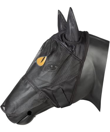 PFIFF 101013 Fly Mask for Horses | Black-Curry Motif | Superior Fly Protection for Full & Warmbloods - Buy Online on GoSupps.com