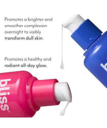 Bliss Brighten & Renew Serum Duo | Vitamin C & Glycolic Acid Serums | Anti-Aging and Brightening Face Serums Duo for Bright Smooth & Firm Skin - Buy Online on GoSupps.com