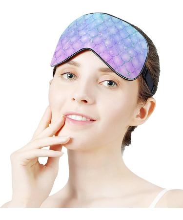 Shiny Mermaid Scales Sleep Mask for Women - Adjustable Eye Shades with Elastic Strap | International Shipping Available - Buy Online on GoSupps.com