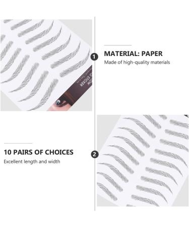 OHPHCALL Artificial Eyebrows 3 Sheets Waterproof Eyebrow Stickers Water Proof Stickers Brow Makeup Grooming Shaping Eyebrow Tool 1 count (Pack of 1) Black - Buy Online on GoSupps.com