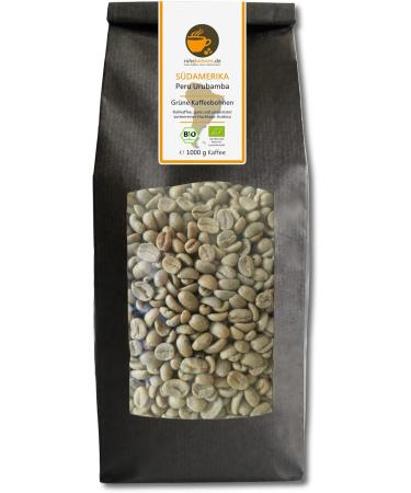 Organic Green Coffee Arabica Peru Urubamba (Raw Green Coffee Beans 1000g) - GMP Certified - Buy Online on GoSupps.com