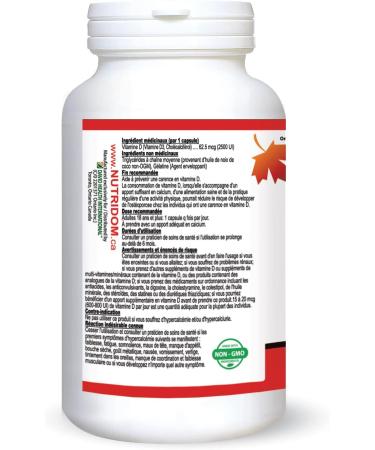 Nutridom Vitamin D3 2 500 IU (62.5mcg) 240 Softgels 8 Month Supply Non-GMO Gluten-Free Helps Support Immune Health Strong Bones and Teeth - Buy Online on GoSupps.com
