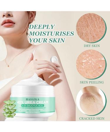 HASAIKA Dry Foot Cream Cracked Foot Cream Foot Care Creams for Feet Hands Heels Elbows and Knees to Moisturize Dry and Cracked Feet 100g - Buy Online on GoSupps.com