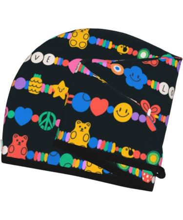 Cartoon Black Bracelet & Super Absorbent Microfiber Hair Towel | Quick Dry Hair Turbans for Curly Long Thick Hair | Hair Bonnet Cap & Wrap with Button for Women Girls & Kids - Buy Online on GoSupps.com