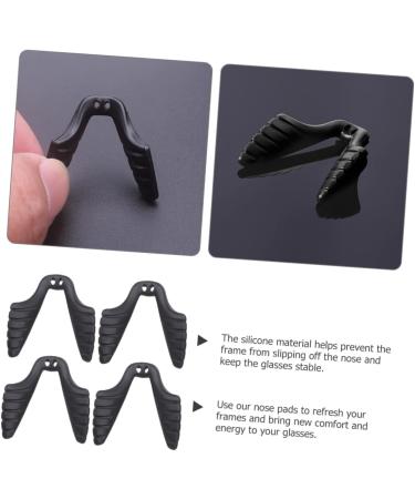 Coheali 4-Piece Glasses Nose Pads & Fastening Tools Set - Saddle Brace & Handle for Children's Glasses - Black Pebble Gel Sunglasses (2.8x2.5cm) | International Shipping Available - Buy Online on GoSupps.com
