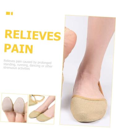 Yoga Toe Protector Shoes - 2 Pairs Sweat-Absorbent Forefoot Pads for High Heels | Breathable Cushion Socks - Buy Online on GoSupps.com