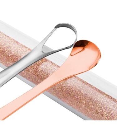 Buy NATHA Tongue Scraper Set - 2 Stainless Steel Reusable Brushes for Fresh Breath - Eco-Friendly Oral Care - Buy Online on GoSupps.com