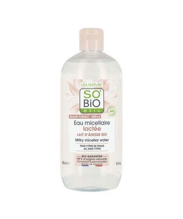 So'Bio étic - Milky micellar water - My Donkey Milk - All skin types - Cosmebio certified - 500 ml bottle