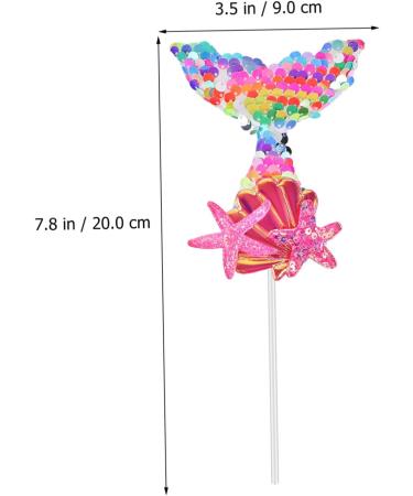 DECHOUS 18 Pcs Cake Decoration Mermaid Tail Cupcake Toppers Mermaid Sequin Cupcake Toppers Mermaid Cake Topper Seashells for Decorating Mermaid Decorations Cloth Girl Happy Birthday As Shownx3pcs mediumx3pcs - Buy Online on GoSupps.com