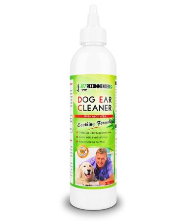 Vet Recommended Dog Ear Cleanser with Natural Aloe Vera for Dog Ear Infection (8oz/240ml). Perfect Dog Ear Cleaner for Yeast Infection - Made in USA
