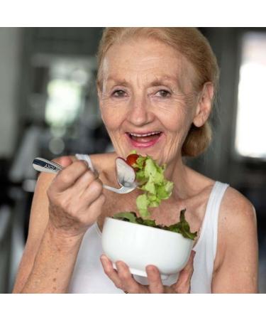 Elderly Elbow Fork Spoon Angled Eating Fork Curved Spoon Utensil for -Feeding Elder Feed Nursing Utensil Convenient for Elderly Seniors and Disabled Adults Right Hand - Spoon - Buy Online on GoSupps.com