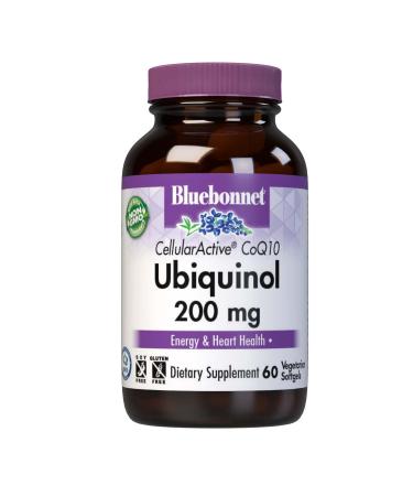 Bluebonnet Nutrition Ubiquinol  Cellullar Active CoQ10 200 mg 60 Veggie Softgels