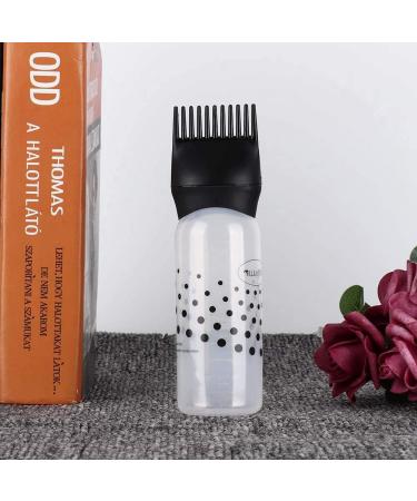 Dyestuff Applicator 170ml Hair Dye Bottle Applicator Brush Shampoo Bottle Hair Dyeing Bottle with Comb Teet for Barbershops Hair Salons(black) - Buy Online on GoSupps.com