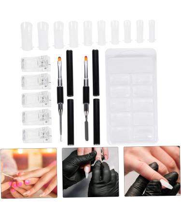 Gogogmee 1 Set Nail Extension Set Fake Manicure Patch Nail Tools Fake Nail Tip Finger Extension Brush Nail Art DIY Accessory DIY Accessories Manicure Pen Tool Manicure Art Kit Clips Plastic - Buy Online on GoSupps.com