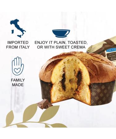Giusto Sapore Italian Panettone Chocolate Gourmet Bread 26.4 oz | Traditional Dessert - Imported from Italy - Family Owned - Buy Online on GoSupps.com