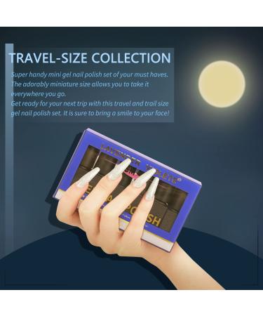 Lavender Violets 13 Pcs Gel Nail Polish Kit - 9 Colors, Base Top Matt Coat, Nail File - Soak-off UV LED Art Design - C960B A-Midnight Dream - Buy Online on GoSupps.com