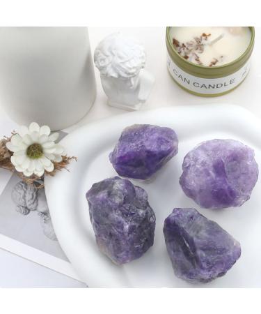 Xiannvxi 2 Big Amethyst Crystals Set | 100% Natural Healing Stones & Meditation Gems - 4PC Premium Gemstone Collection - Buy Online on GoSupps.com
